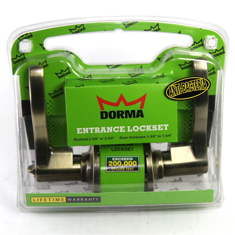 Dorma Entrance Cylindrical Lever Lockset DL3 Jever Finishes US5 Standard Satin Brass